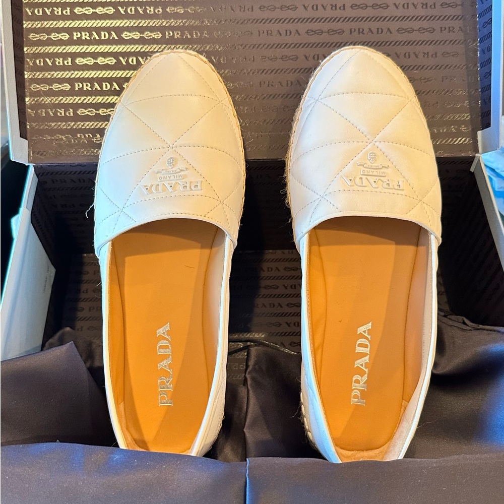 Prada espadrilles, white, size 38